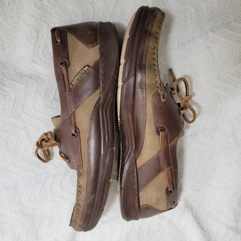 Mephisto Spinnaker Leather-Suede Two Tone Boat Shoes‎ Sz 10.5 US Air Relax